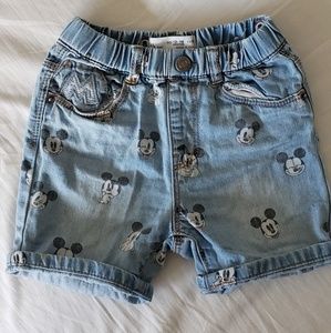Zara Mickey Mouse Shorts